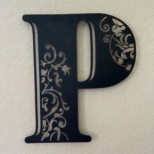 Letter “P” Metal Letter Wall Decor.
